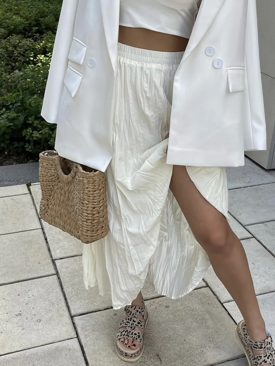 Pleated midi skirt - Image 3
