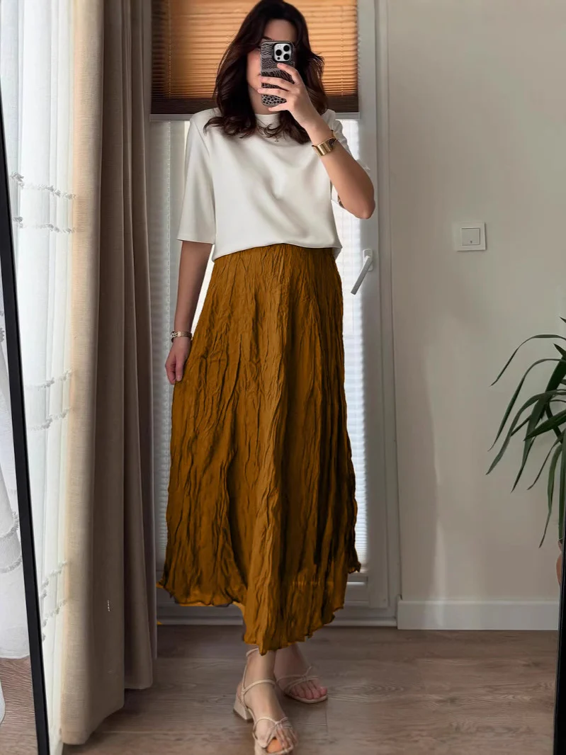 Pleated midi skirt - Image 7