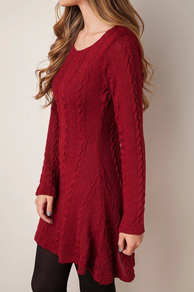 Plus Size Casual S-3XL Sweater Dress - Image 4