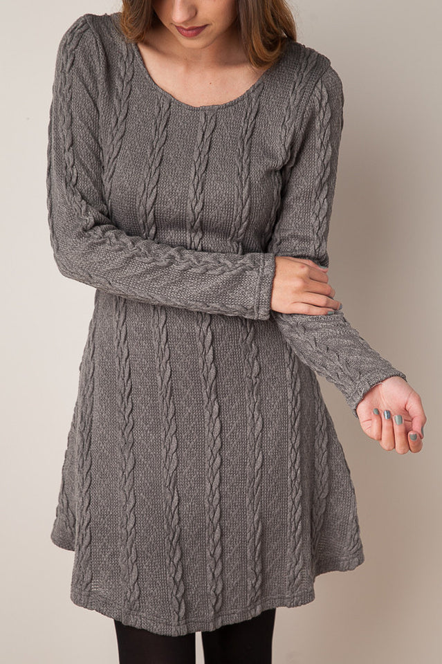 Plus Size Casual S-3XL Sweater Dress - Image 3