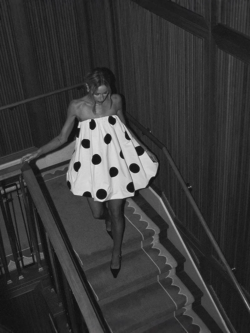 Polka Dot Print Mini Dress - Image 4