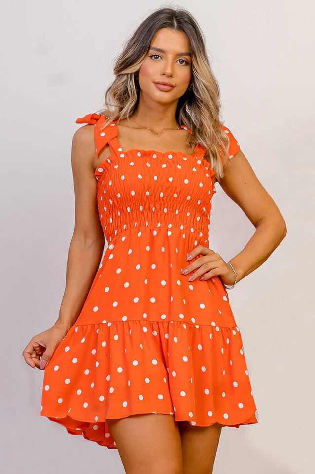 Polka Dot Printed Summer Dress - Image 16