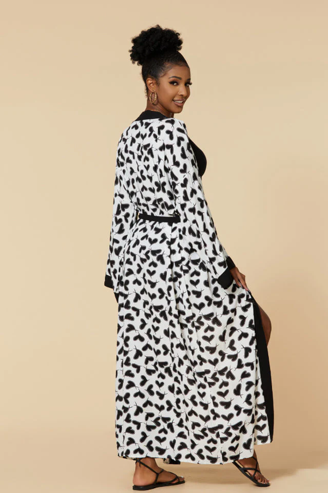 Print Belted Kimono Dress - Image 22