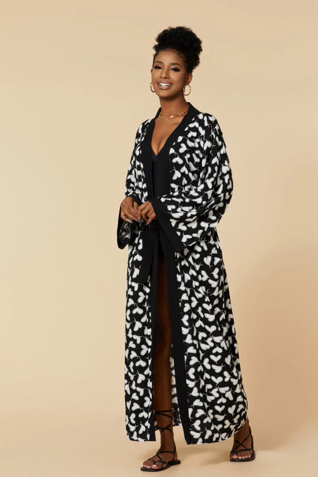 Print Belted Kimono Dress - Image 25