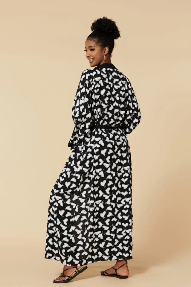 Print Belted Kimono Dress - Image 27