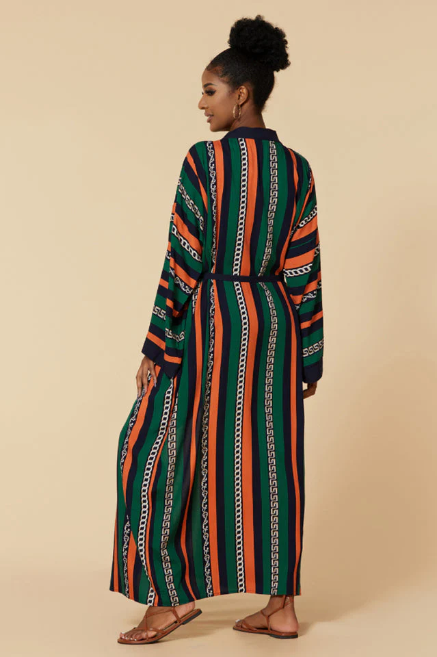 Print Belted Kimono Dress - Image 31