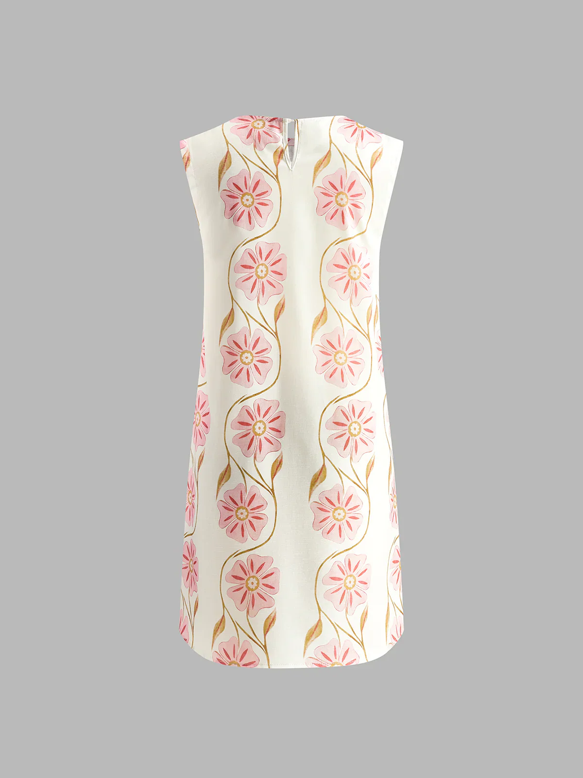 Print Sleeveless Short Dress - Image 4