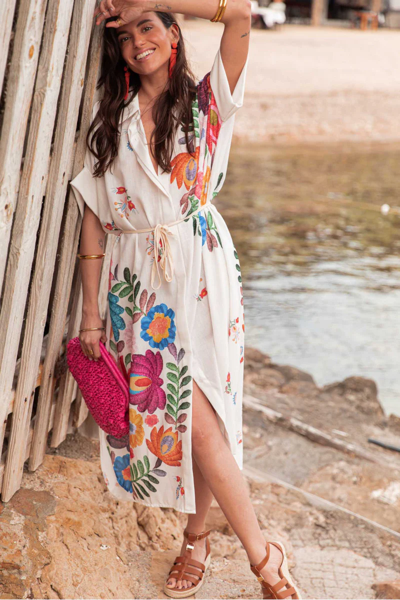 Printed Loose Beach Dress - Image 2