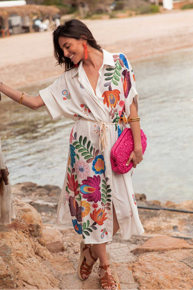 Printed Loose Beach Dress - Image 4