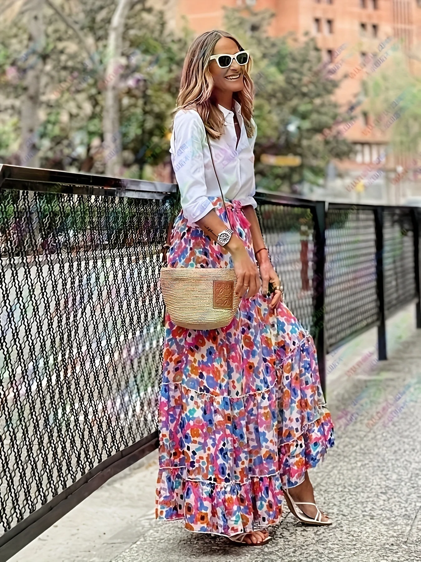 Printed Loose Casual Holiday Swing Skirt - Image 6