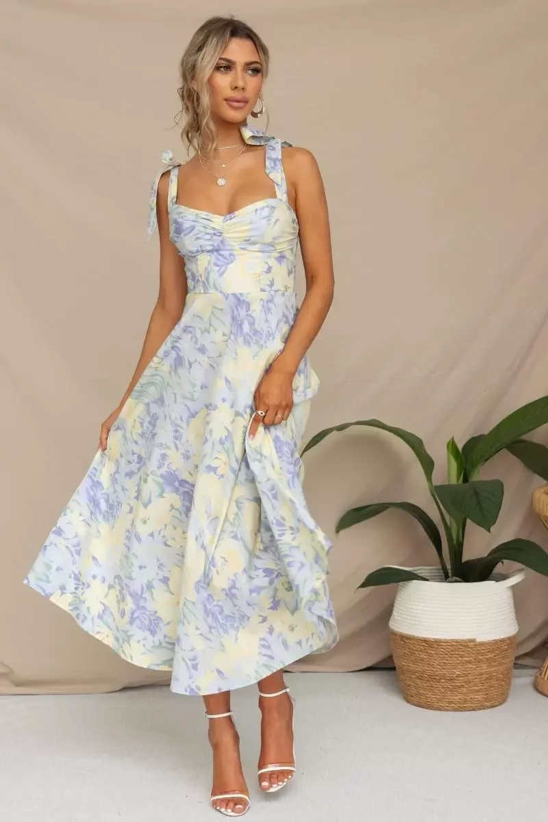 Printed Mid-Length Dress - Image 3