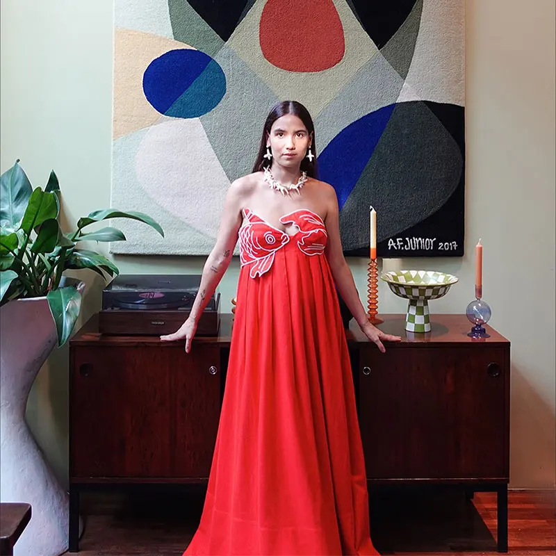 RED SLING SleeveLESS MAXI Dress - Image 11