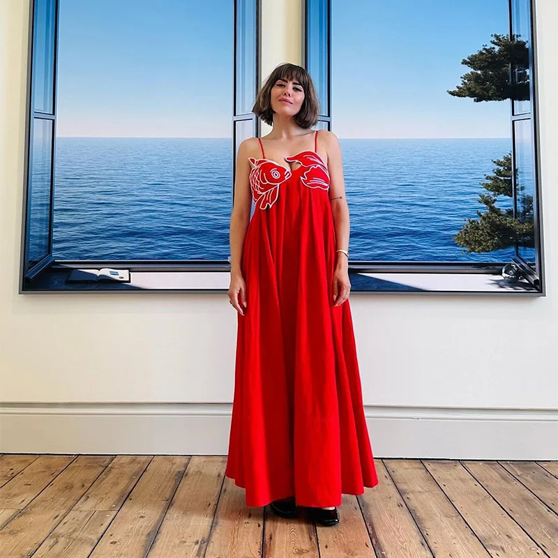 RED SLING SleeveLESS MAXI Dress - Image 6