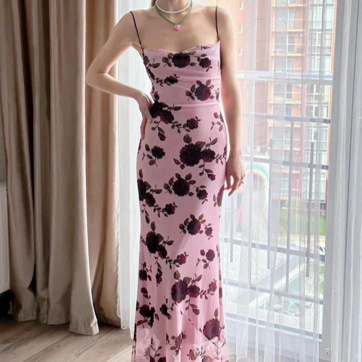 JAMI ROSE PRINT Backless Lace UP MAXI Dress - Image 14