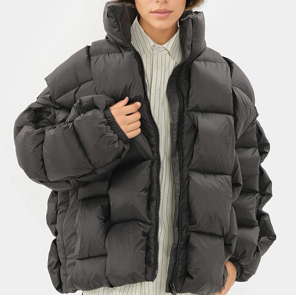 Black Puffer Jacket - Image 3