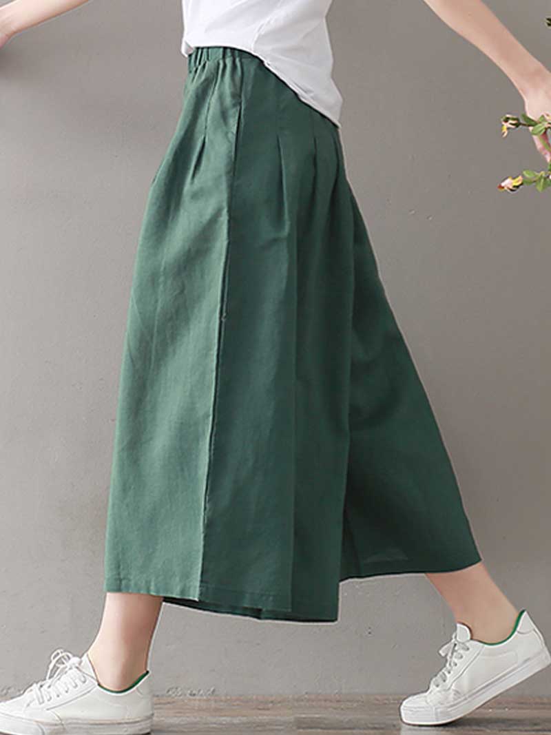 Puppy Love Cotton linen wide-leg Trousers - Image 11