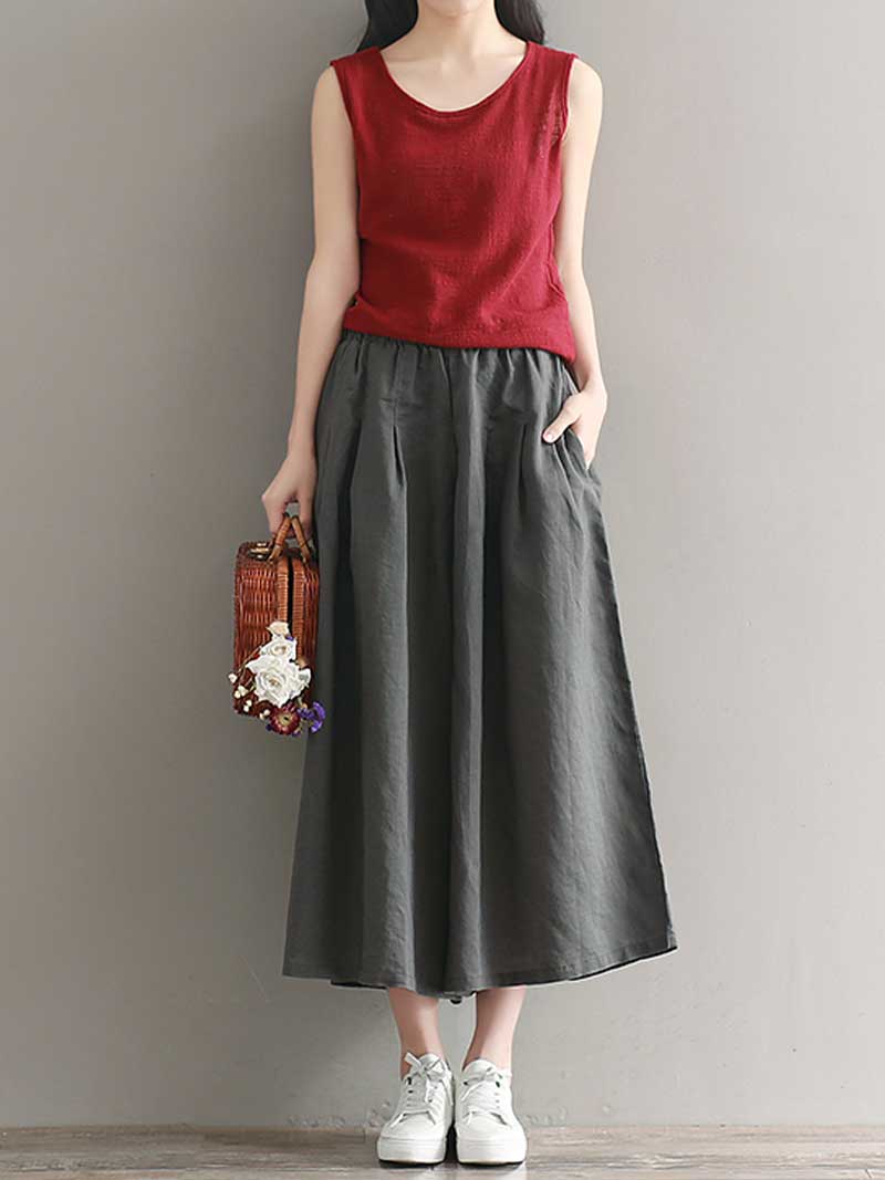 Puppy Love Cotton linen wide-leg Trousers - Image 13