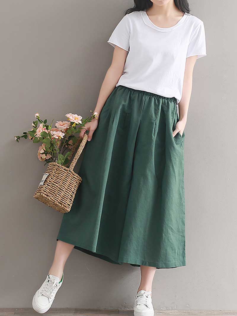 Puppy Love Cotton linen wide-leg Trousers - Image 15