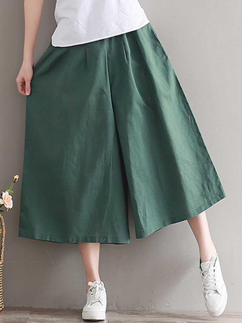 Puppy Love Cotton linen wide-leg Trousers - Image 18