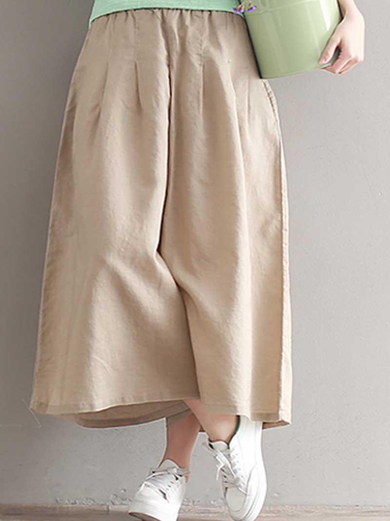 Puppy Love Cotton linen wide-leg Trousers - Image 3