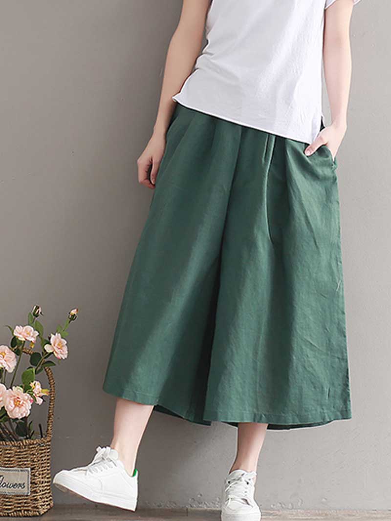 Puppy Love Cotton linen wide-leg Trousers - Image 4