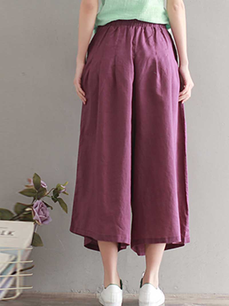 Puppy Love Cotton linen wide-leg Trousers - Image 5