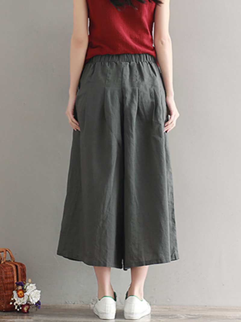 Puppy Love Cotton linen wide-leg Trousers - Image 6
