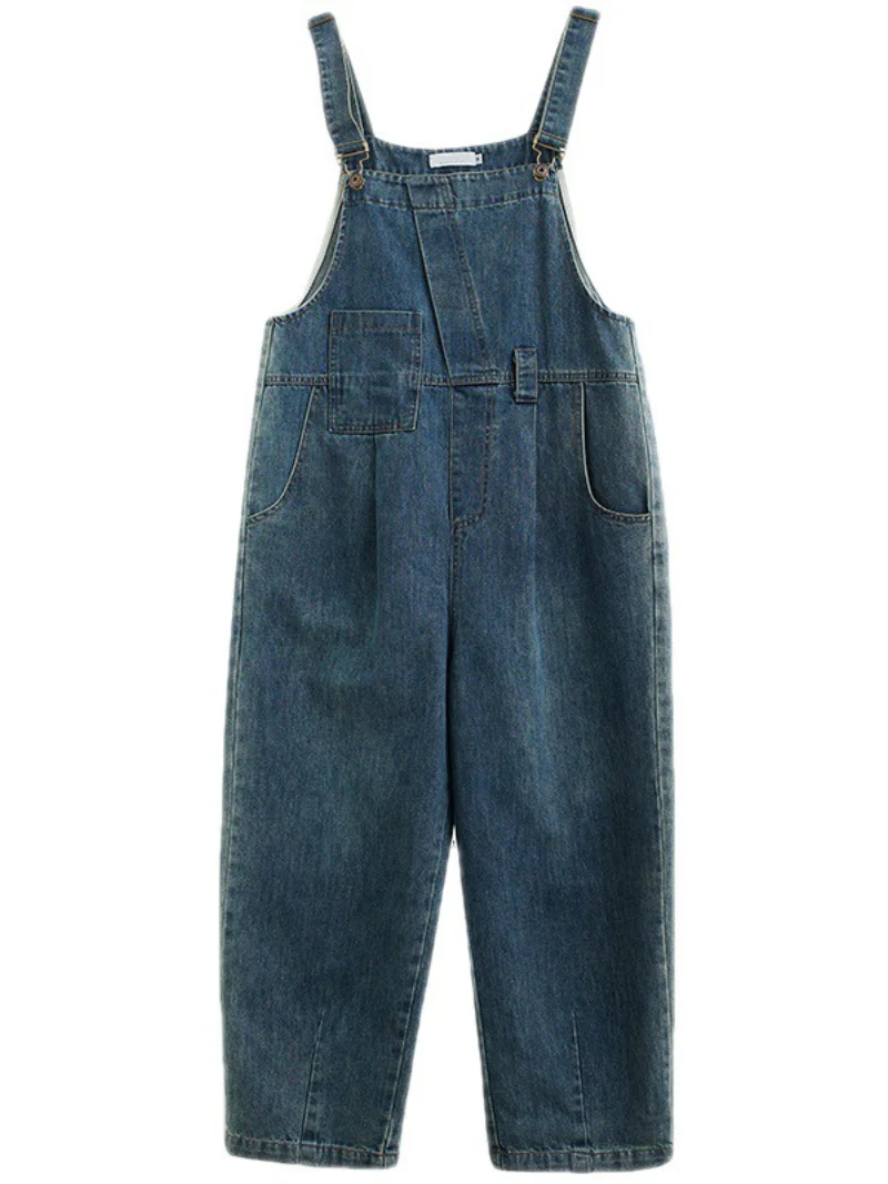 Pure Soul Denim High Waist Loose Overall Dungarees - Image 5