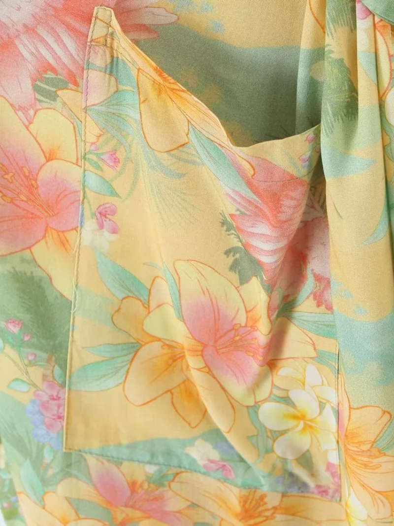 Pure Soul Lapel Collar Short Sleeves Kimono Jacket - Image 5