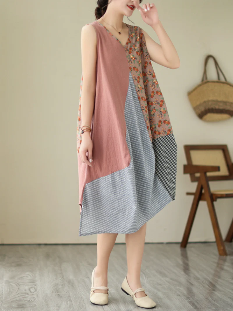 Pure Soul V-neck Middle Waist Midi Dress - Image 6