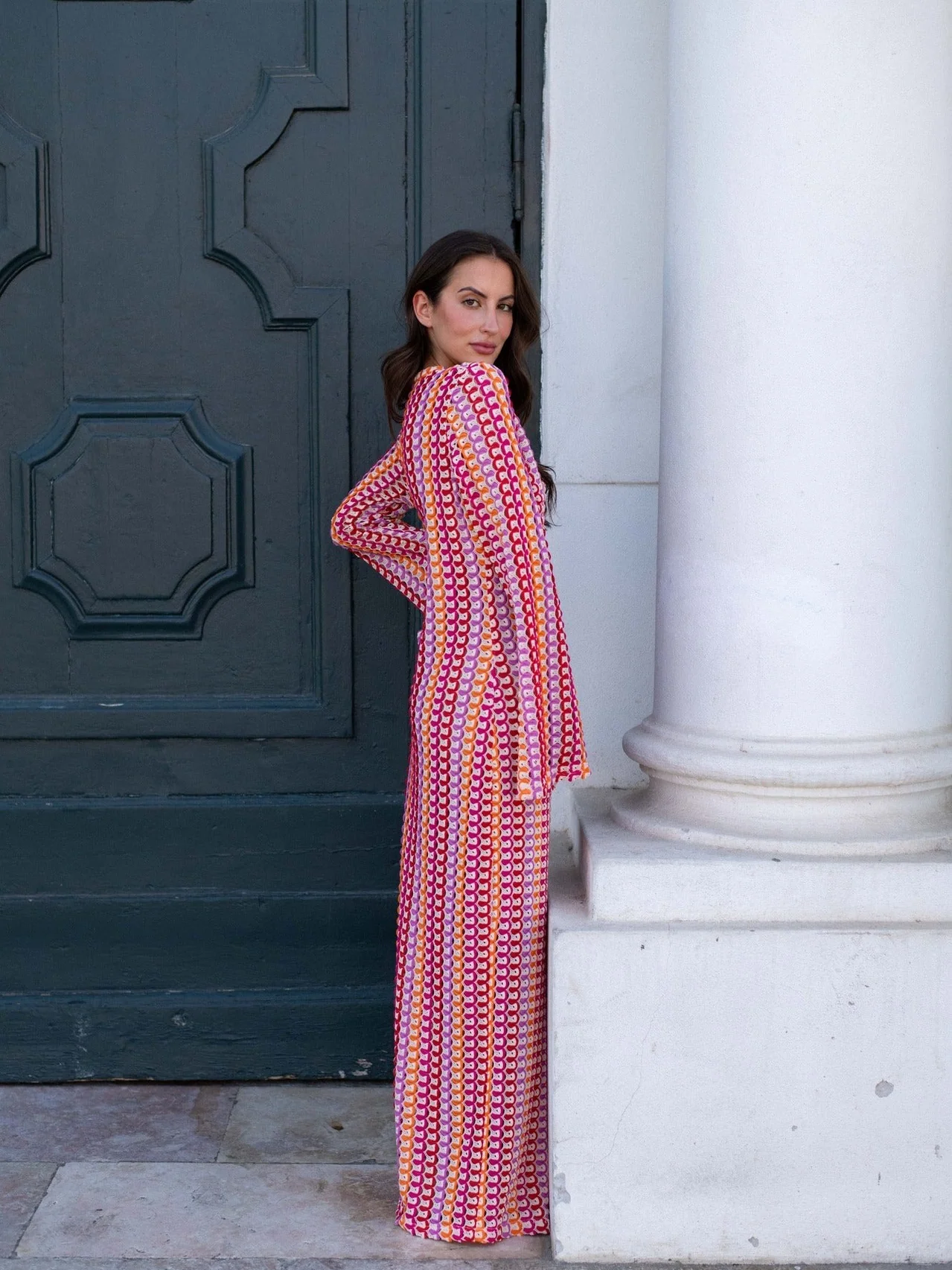 Rainbow Knit Long Cardigan - Image 10