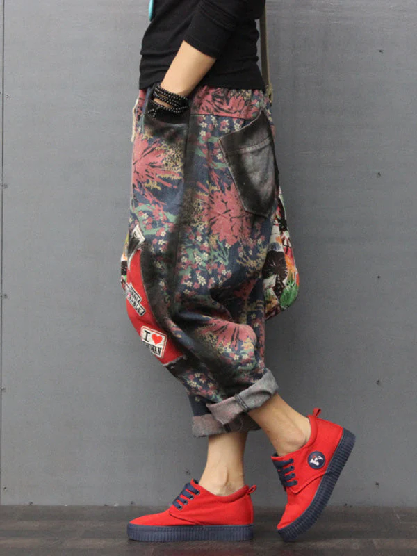 Rakel Printed Patched Trouser Pants - Image 2