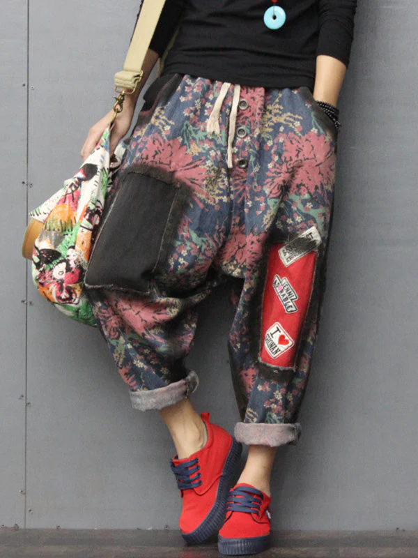 Rakel Printed Patched Trouser Pants - Image 4