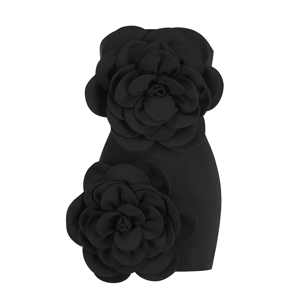 RAMY PATCHWORK decorated with FLowER Mini Dress - Image 4