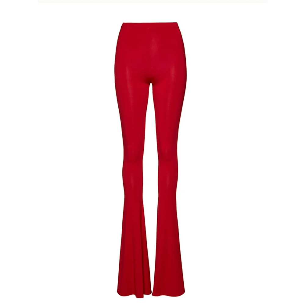 HANNA RED BODYSUIT and FLARED PANTS with ROSE BOW 2 PIECE SET - Image 4