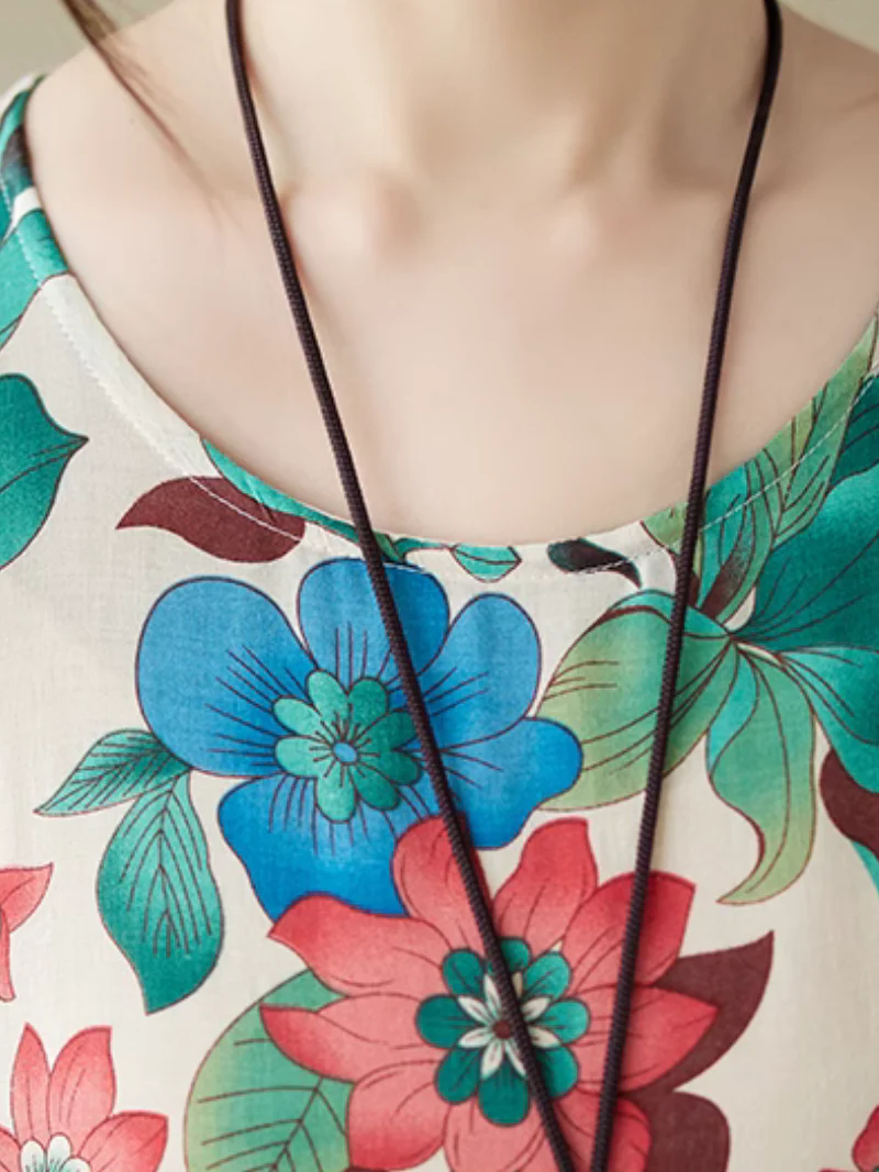 Relaxed Fit Floral Loose Smock Dress - Image 6