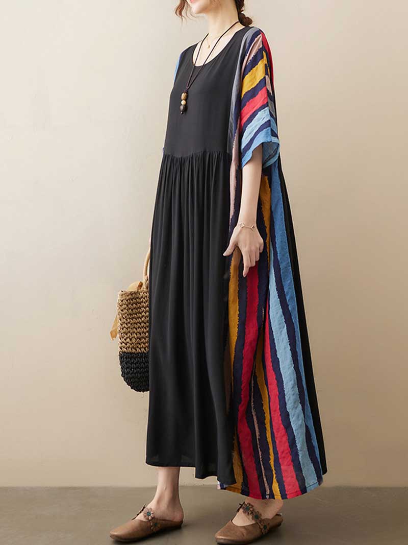 Retro Girl Striped Smock Dress - Image 3