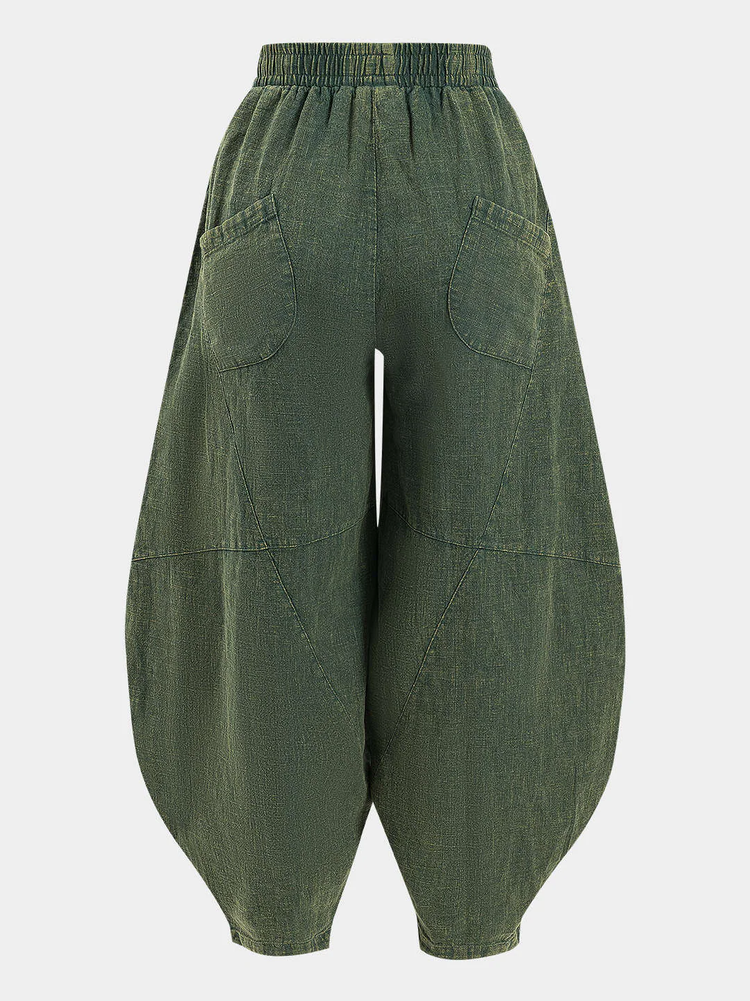 Retro Linen Baggy Pants - Image 2