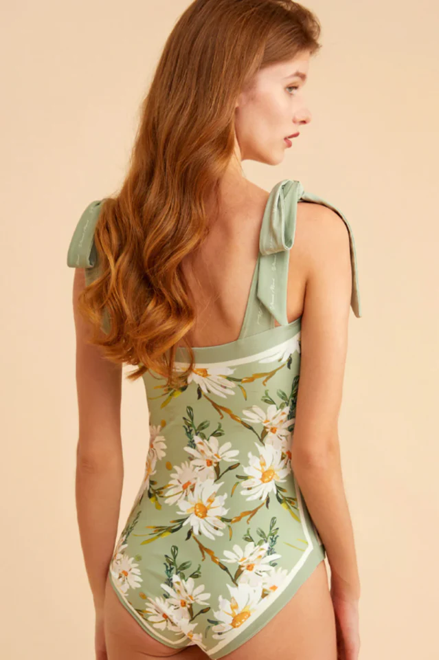 Reversible Tie-Shoulder One Piece Swimsuit - Image 4