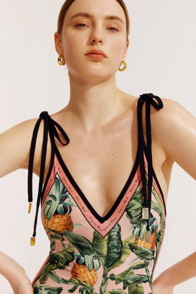 Reversible Tie-Shoulder One Piece Swimsuit - Image 7