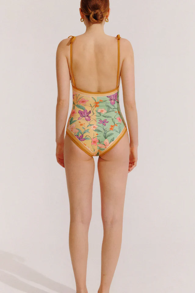 Reversible Tie-Shoulder One Piece Swimsuit - Image 8