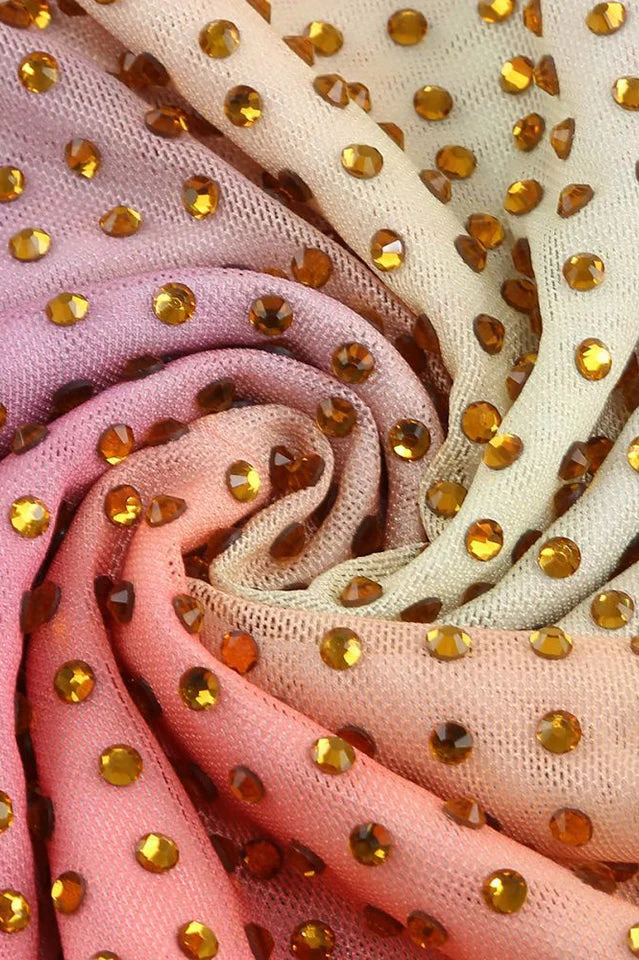Rhinestone Embellished One Shoulder Dress - Image 6