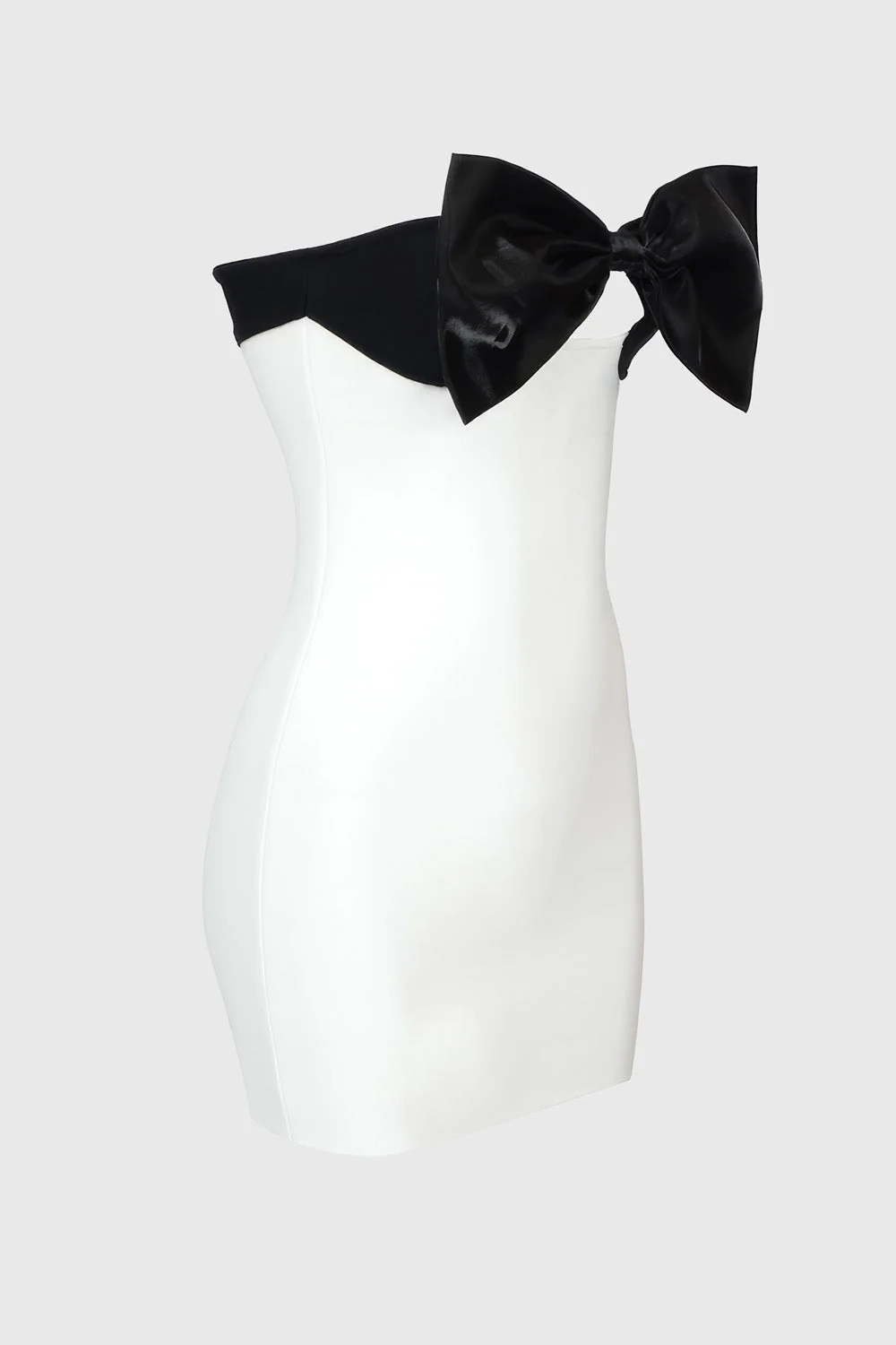 Ribbon Mini Dress - White - Image 4