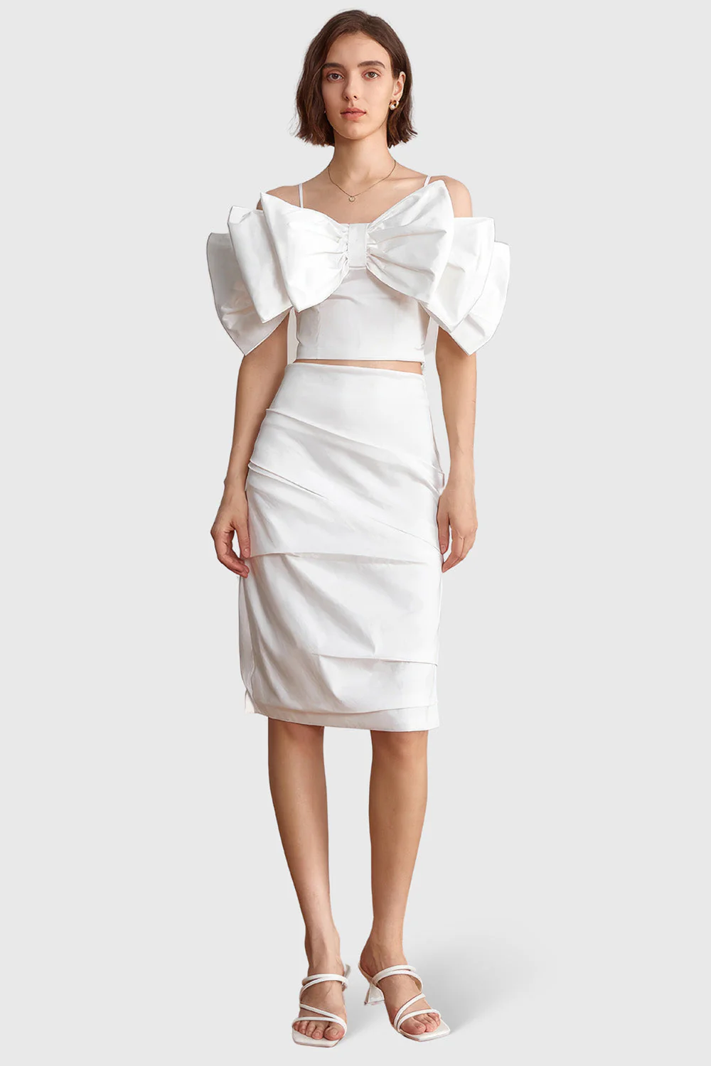 Ribbon Top - White - Image 2