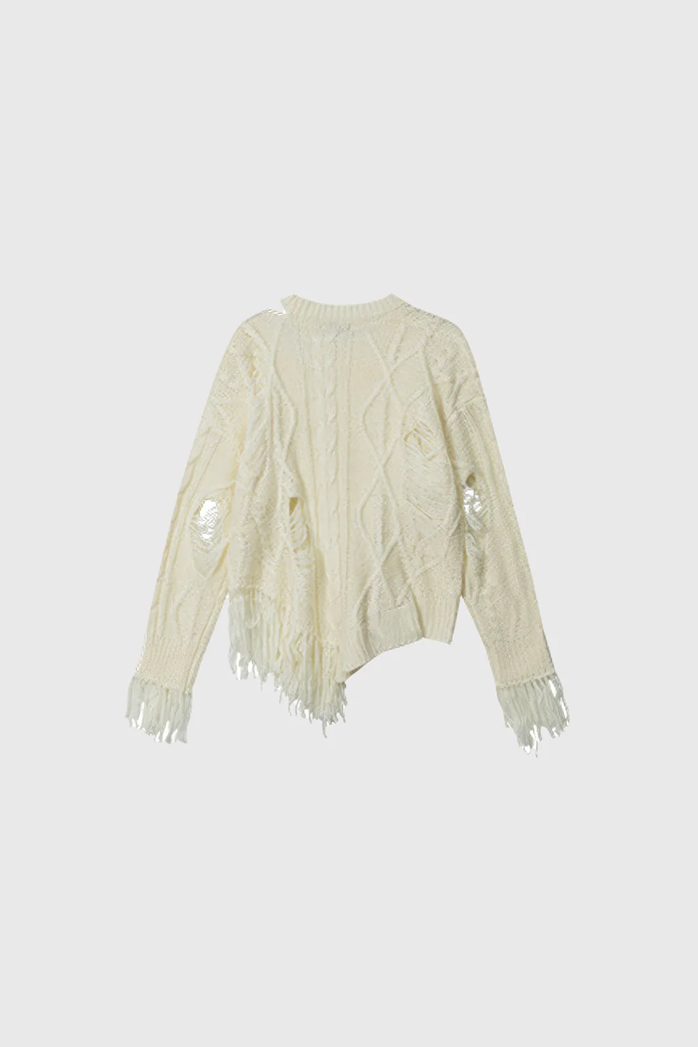 Ripped Long Sleeve Top - Vanilla - Image 2