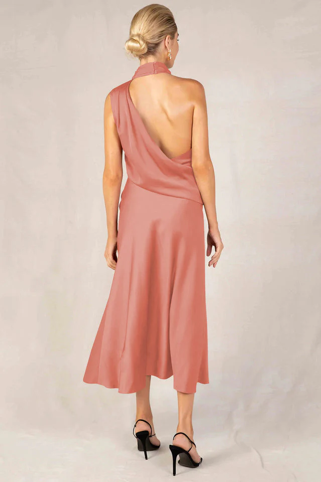 Robbia Satin Midi Dress - Image 11