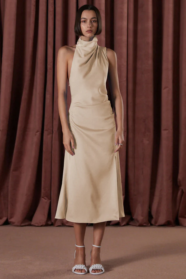 Robbia Satin Midi Dress - Image 2