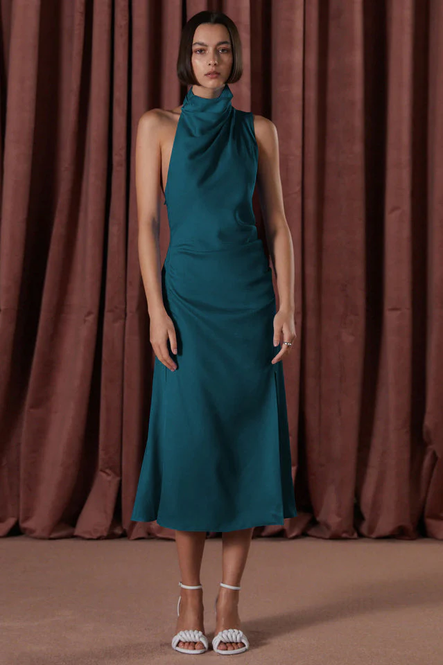 Robbia Satin Midi Dress - Image 23