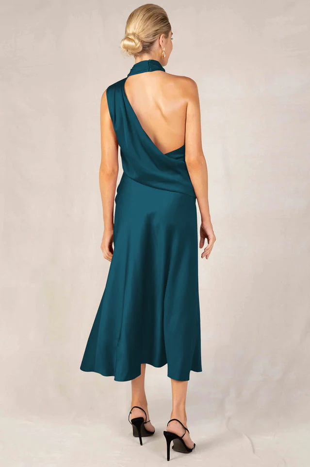 Robbia Satin Midi Dress - Image 26