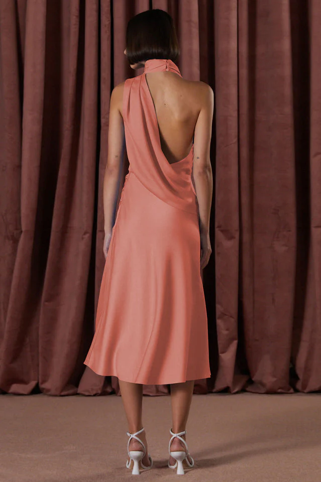 Robbia Satin Midi Dress - Image 9